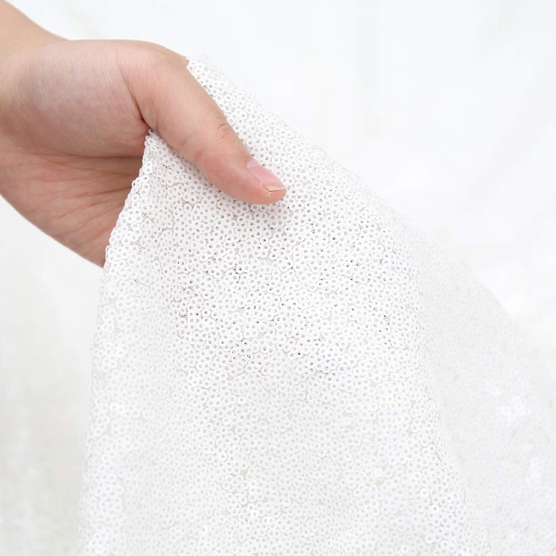 Eternal Beauty Sparkly Rectangle Sequin Tablecloths Wedding Party Banquet (White,50x80