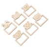 100pcs Wooden Cartoon Animal Photo Frame Decorative Hand Painting Photo