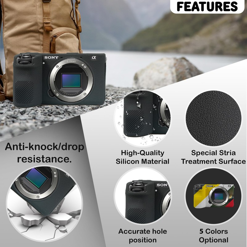 STSEETOP Camera Case for Sony A6700 - Protective Silicone DSLR
