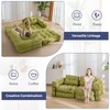 MAXYOYO Folding Sofa Bed, L-Shaped Convertible Sofa Bed with Armrest