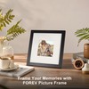 TOFOREVO 8x8 Square Picture Frames Set of 6 Black Wood