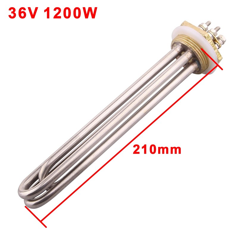 DERNORD 36V Water Heater Element 1200 Watt 1.25Inch Copper Flange