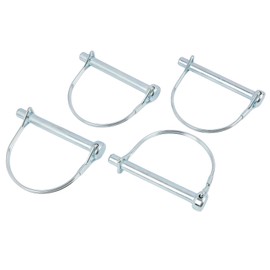 Pack of 4 Pipe Folding Pins M8 x 70 mm Safety Cotter Pin D-shaped, Galvanised Carbon Steel Locking Pin and Locking Bolts for Trailers, Tractors, Lawnmowers, Agriculture