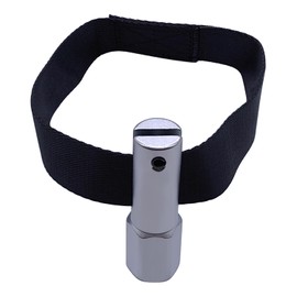 JEUCLEL 1/2" Drive Oil Filter Strap Wrench, Oil Filter Strap Type Wrench Remover Compatible with Most Vehicles Engine Maintenance, 120mm Adjustable Filter Removal Auto Engine Motorcycle Belt Wrench