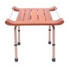 YIYIBYUS Teak Shower Bench with Handles,Teak Bath Bench Shower Stool