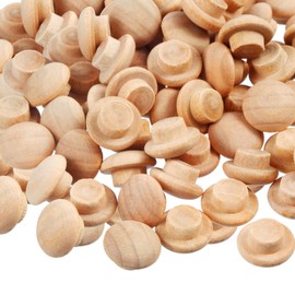 Hardwood Mushroom Caps - 200 PCstmt Wood Button Plugs (1/2 Inch)