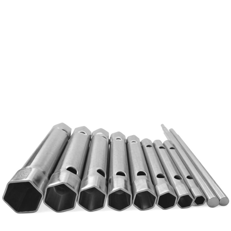 LADEPROS Tubular Socket Spanner Set 8 Pieces 6-22 mm Double-Sided