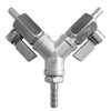 Beduan Stainless 3 Way Shut Off Ball Valve, 3/8" Hose