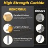 REKCKRUL 12 Pieces Tungsten Carbide Router Bit Set 1/4 Inch