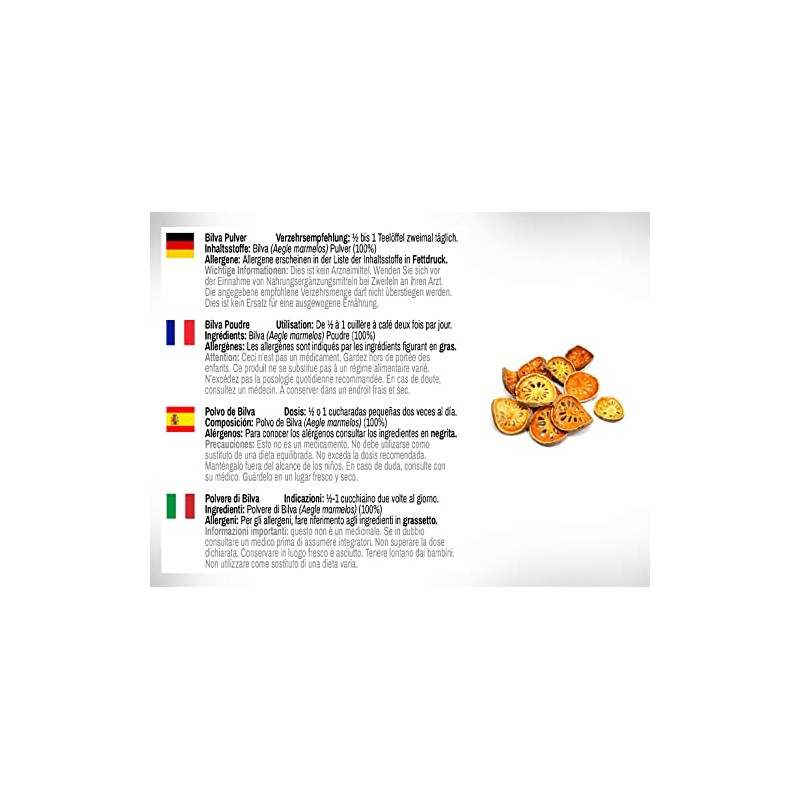 Bilva Fruit Powder (Bael Fruit/Aegle Mermelos) -100g (3.5oz)