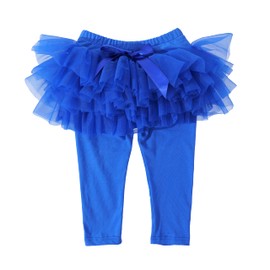 Leggings tutú para bebé y niña pequeña, pantalones de tul con volantes y falda (2T) azul, Azul, 2-3T