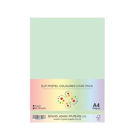 DJP A4 160gsm Pastel Green Coloured Craft Card (50 Sheets)