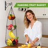 HULISEN 3 Tier Hanging Fruit Basket with Banana Hook, 36-Inch