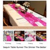 ShiDianYi Hot Pink Table Runner Sequin Table Runner Fuchsia 12"x72"