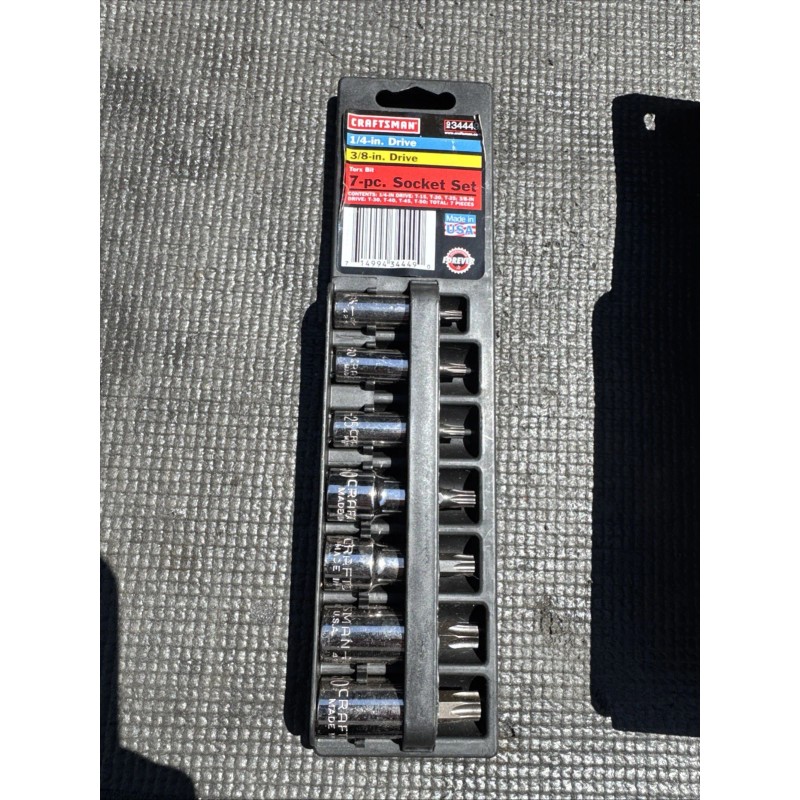 Craftsman Sears Craftsman USA 7pc Torx Bit Socket Set 1/4”