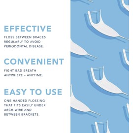 Platypus Family Paks 75, 3-count Braces Flosser Packs, 225 flossers