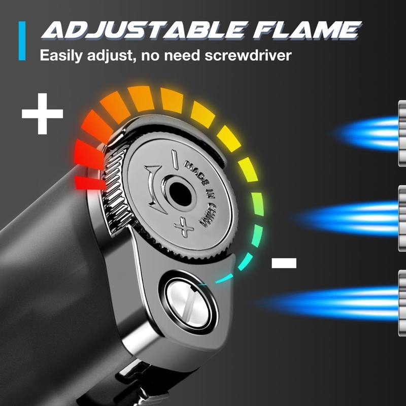 LcFun Butane Lighter 1 Pack Triple Jet Flame Torch Lighters