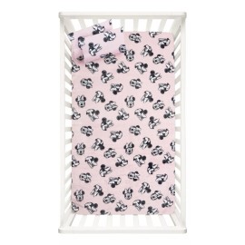 Chiqui Mundo Cobertor Bebé Cunero Alaska Borrega 2 Vistas Minnie Mouse