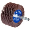 Merit High Performance Mandrel-Mounted Mini Grind-O-Flex Abrasive Flap Wheel, Round