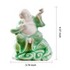 Houlu Small Green Fat Laughing Buddha Statue for Good Luck,