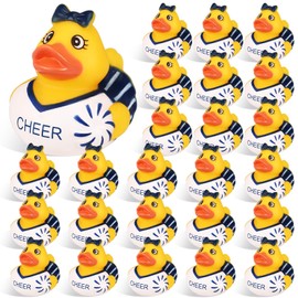 Sotiff 24 Pcs Rubber Ducks 2 Inch Cool Rubber Ducky Bath for Party Favors Birthday Party Gifts Beach Summer Bath Tub Pool (Cheer Ducks)
