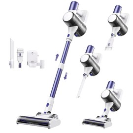 Ultenic Cordless Vacuum Cleaner, 45KPa 500W Stick Vacuum Rechargable, Max 40mins Runtime, Self Standing Design with 1L Dust Cup, Stick Vacuum for Home, Pet Hair, Hardwood Floors (Purple)