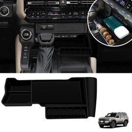 ZENGZJCX Center Console Organizer Tray Compatible with Toyota 2024 2025 Land Cruiser 1958 250 Prado Lc250 Accessories Insert Bigger Divider Slot Organizer with ABS Material ASIN