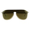 Designer Style Sunglasses Unisex Retro Keyhole Aviators Gold, Gold Mirror