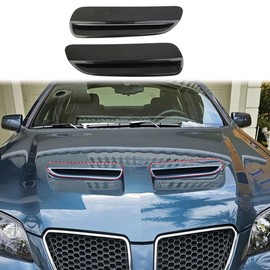 Korlot Carbon Fiber Style Engine Hood Air Outlet Vent Moulding Cover Trim for Pontiac G8