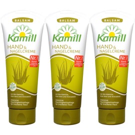 Kamill 3x100 ml Hand & Nail Cream BALSAM with BIO CamomileCamomile, Aloe Vera, Avocado Oil and Bisabolol | Germany