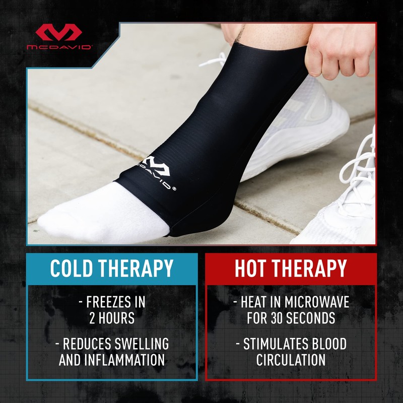 McDavid MD Flex Ice Therapy Ankle Comp Sleeve-Black-S/M