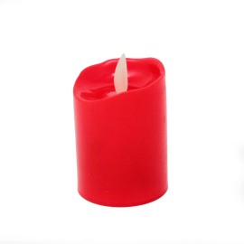 Elegani Small Flameless LED Candle 12 Pack – 2.75" Red Tealight Flickering Light