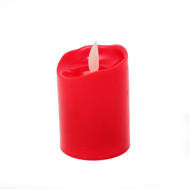 Elegani Small Flameless LED Candle 12 Pack – 2.75" Red