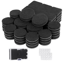 Bonbell Almohadillas para Muebles, 100Pcs Protectores para Patas en 3 Tamaños, Almohadillas de Fieltro Adhesivas se Pueden Cortar y reducen el Ruido, antiderrapante para Sillas, Mesas, Sofá (Nergo)