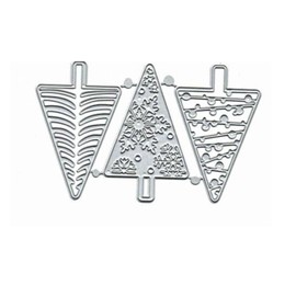 Metal Cutting Dies Stencils Christmas Snow Trees Snowflake Tree Cutting Dies for DIY Scrapbooking Album Decorative Embossing Paper Cutting Dies Card Making 3 Pieces