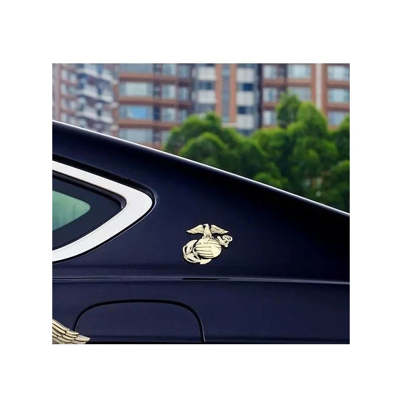 DEURA US Marine Corps USMC Eagle Globe Anchor Car Emblem