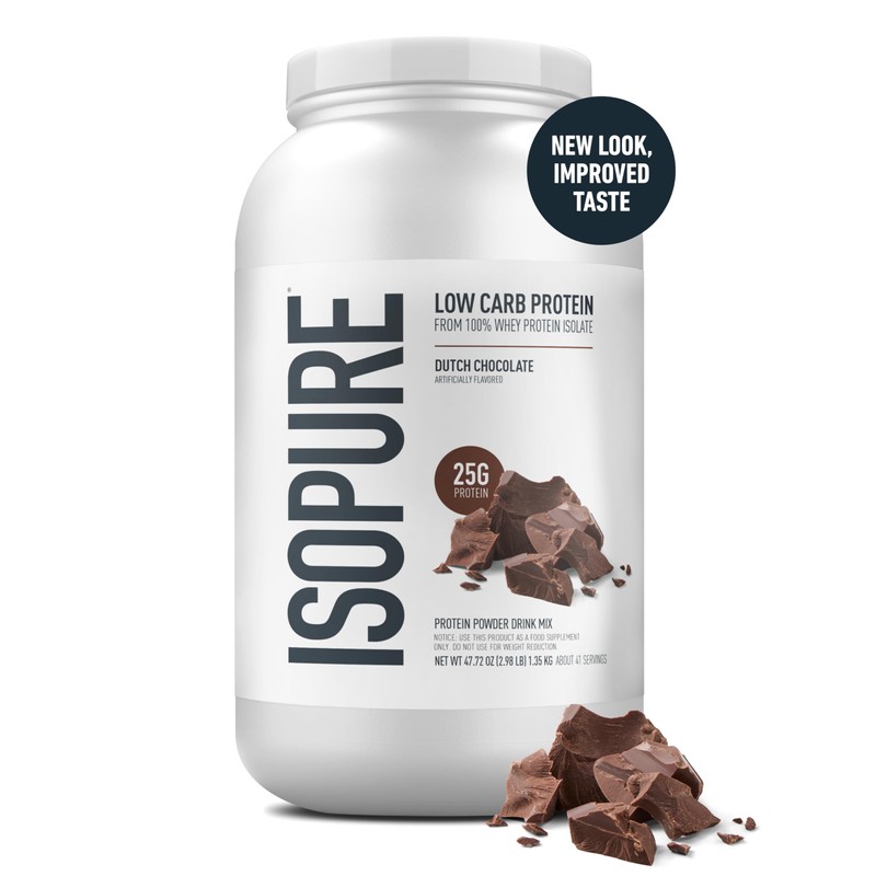 Isopure Low Carb 100% Pure Whey Isolate Protein Powder, Lactose