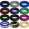 SayitBands Thin Gray Line Silicone Ring Size 9