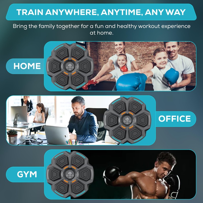 DIOSHIVA Smart Music Boxing Machine – Wall-Mounted Punching Pad for