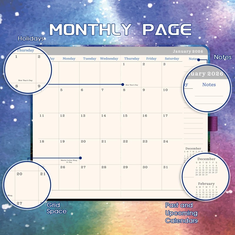 2026-2028 Pocket Planner/Calendar - 3 Year Monthly Planner 2026-2028 from