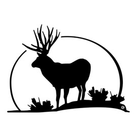 Deer Silloutte Decal - Mule Deer Hunting Sticker - Hunting Automotive Window Decal - Hunters Image