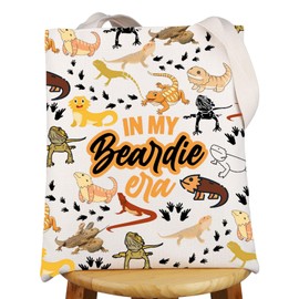 MYSOMY Bearded Dragon Tote Bag Bearded Dragon Lover Gifts Bearded Dragon Mom Gifts In My Beardie Era Gifts (Bearded UK)