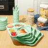 24 Pcs Wheat Straw Dinnerware Cutlery Set for Aldult Including