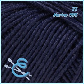 OMEGA NO.6 [70grs] by Omega - Soft Yarn 100% Mercerized Cotton Yarn - Color 22 Navy Blue 555