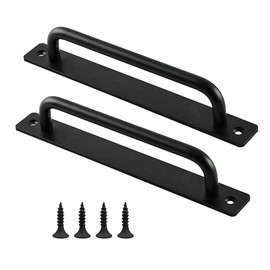 2 Pack Door Handle Pulls, Heavy Duty Barn Door Handle, Hardware Sliding Door Pull Handle Barn Door Garden Gate Shed Pulls Handles, for Kitchen, Furniture, Cabinet, Closet, Door (Black)