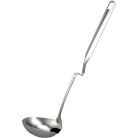 Cabilock Preserving Ladle Oil Soup Spoon Sauce Spoon Pouring Rim Soup Ladle Oil Filter Spoon Stainless Steel Sauce Spoon Oil Filter Spoon for Household Kitchen Cooking Restaurant Accessories