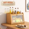 GHWIE Large Bread Box, Easy Access & Cleaning - Bamboo