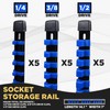 EGOFIX Socket Organizer Set 15PCS ABS Holder Kit - 1/4-Inch