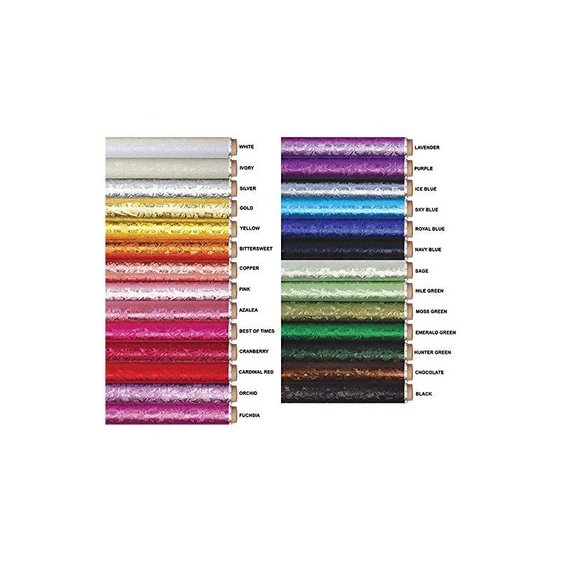 Oasis Supply Embossed Florist Foil, 20IN x 50FT, Red 1