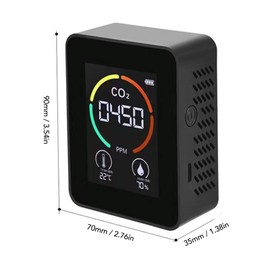 CO2 Detector, Air Quality Monitor, TVOC Tester for Home with USB Charging, Real Time Monitoring